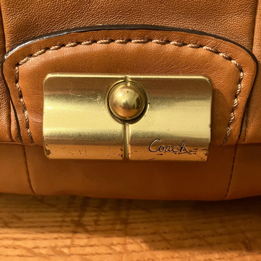 Coach Tan Leather Handbag - Picture 2 of 12